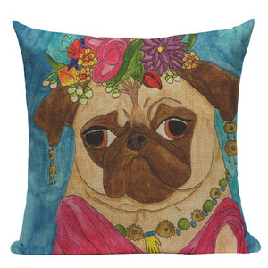 Comical Pug Character Pillow Cushion Cases!  16 AWESOME Designs!!