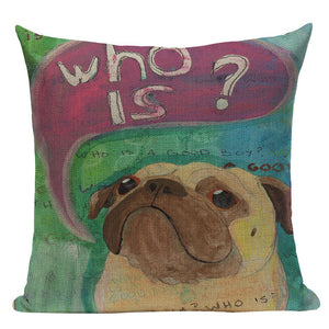 Comical Pug Character Pillow Cushion Cases!  16 AWESOME Designs!!