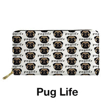 Adorable Pug Printed Coin Purse, Clutch, & Make Up Bags!