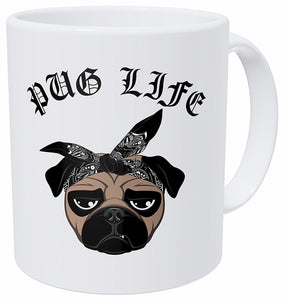 Pug Life Face Dog with Bandana Coffee Mug!