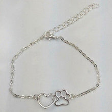 Beautiful Gold/Silver Looped Heart Pet Paw Bracelet! -->> NOW 70% OFF!