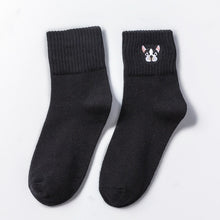 Cute Women's Boston Terrier Embroidered Socks!