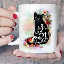 Beautiful "A Little Black Cat Goes with Everything" Coffee Mug!