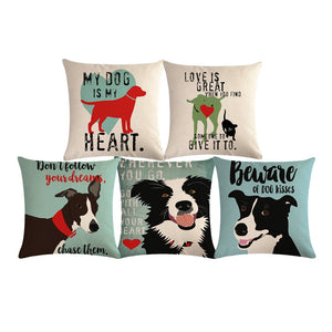 Awesome Mix and Match Dog Print Pillow Cushion Covers! NOW-->>20% OFF!