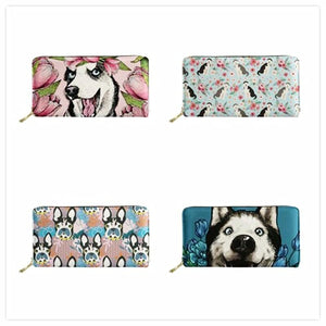 Boston Terrier & Husky Printed Coin Purses/Clutch/Wallets! NOW 15% OFF!!