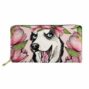 Boston Terrier & Husky Printed Coin Purses/Clutch/Wallets! NOW 15% OFF!!