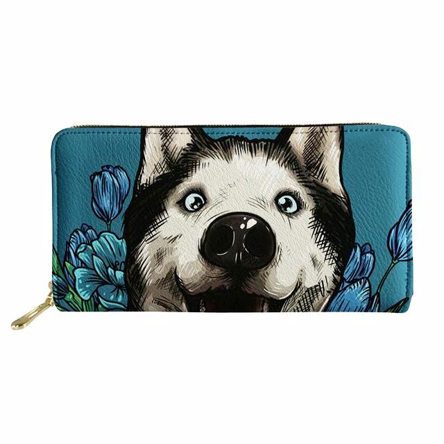 Boston Terrier & Husky Printed Coin Purses/Clutch/Wallets! NOW 15% OFF!!