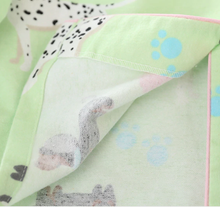 Women's Cozy Green Dog Print Cotton Pajamas!